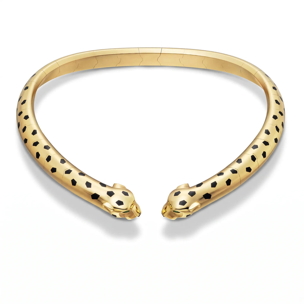 Panthère Articulated Spotted Torque Necklace