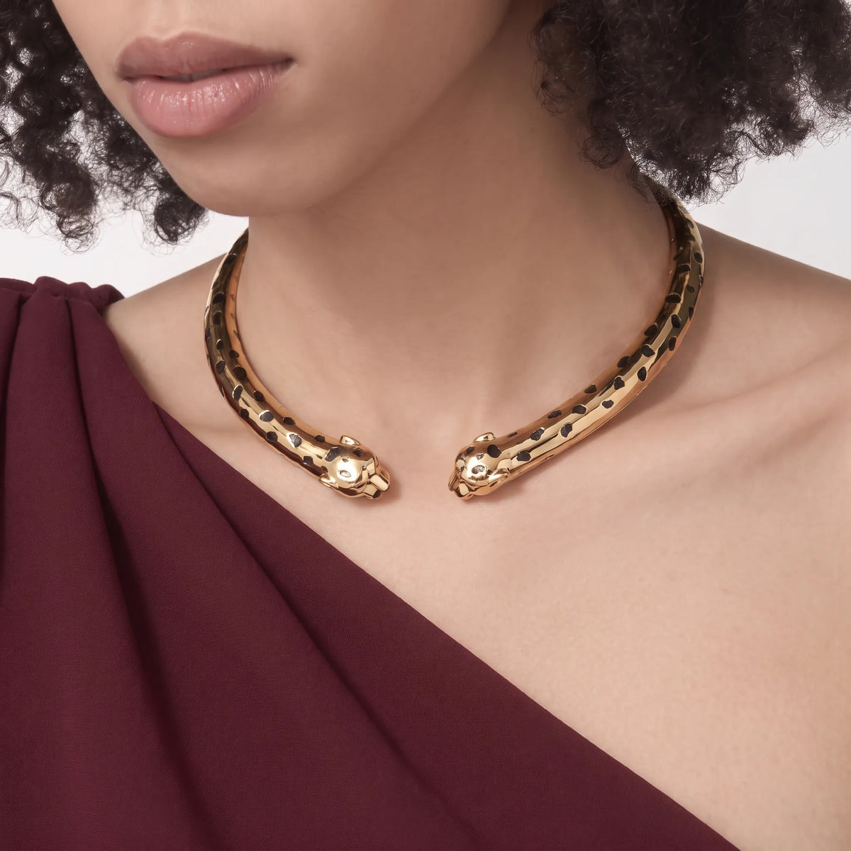 Panthère Articulated Spotted Torque Necklace
