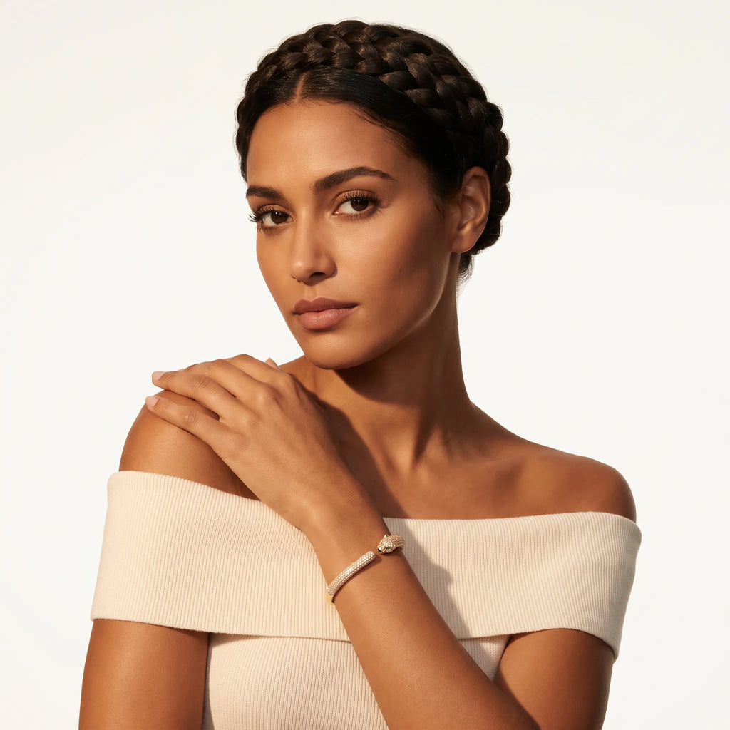 Panthere de Lumiere Slim Pavé Bangle