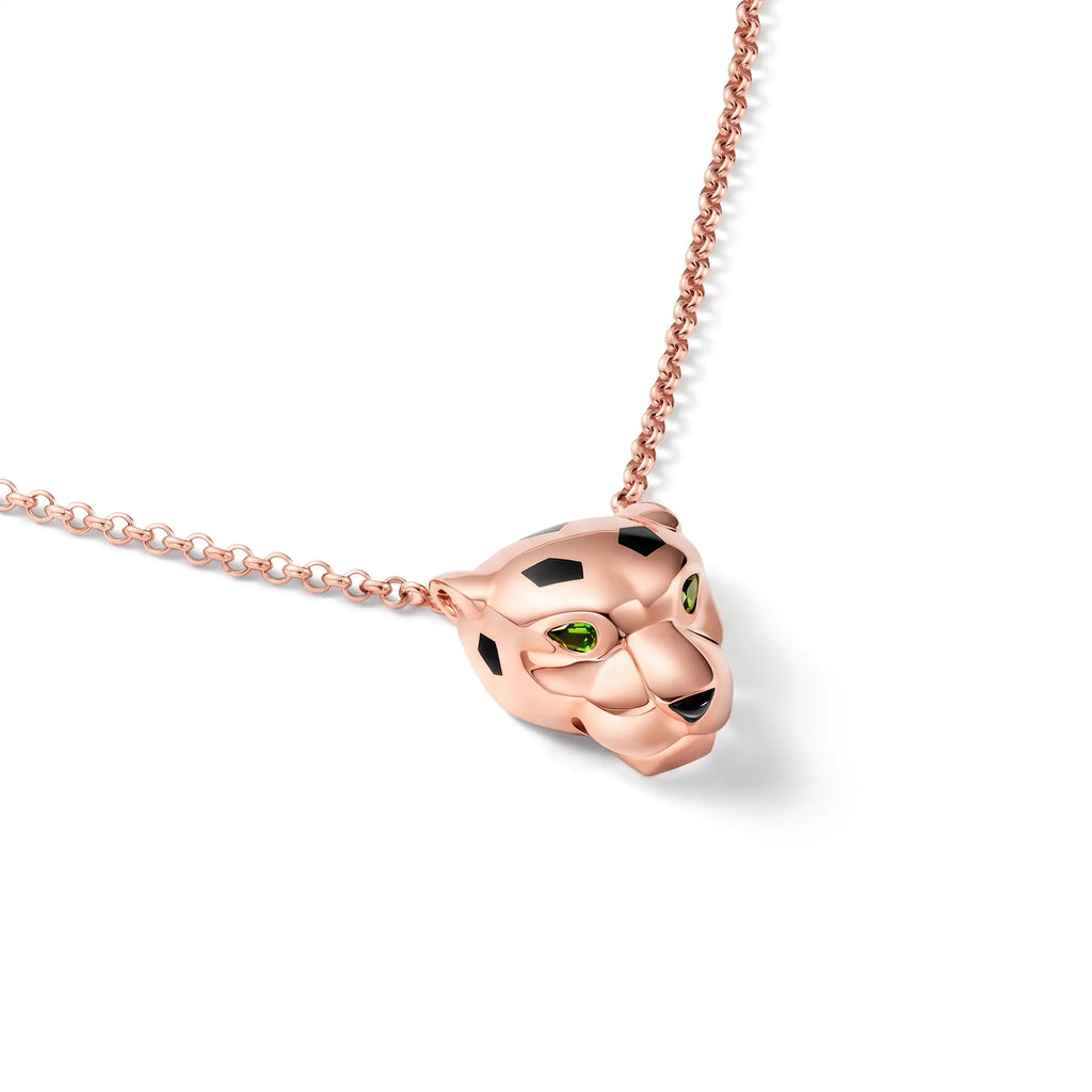 Panthère de Panther Head Pendant Necklace