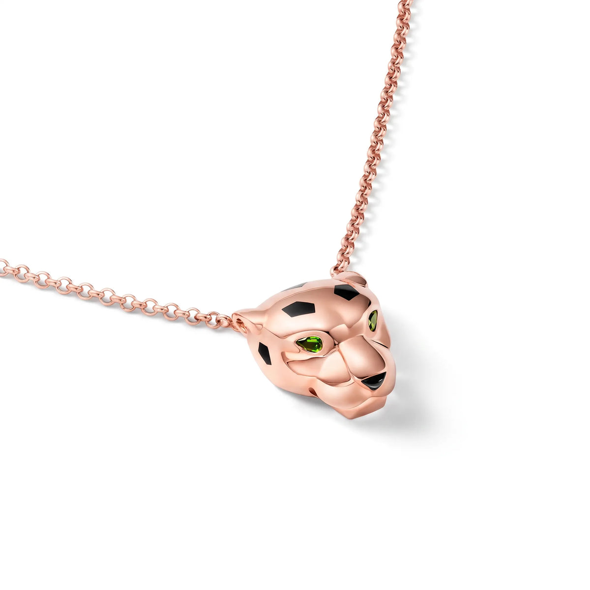 Panthère de Panther Head Pendant Necklace