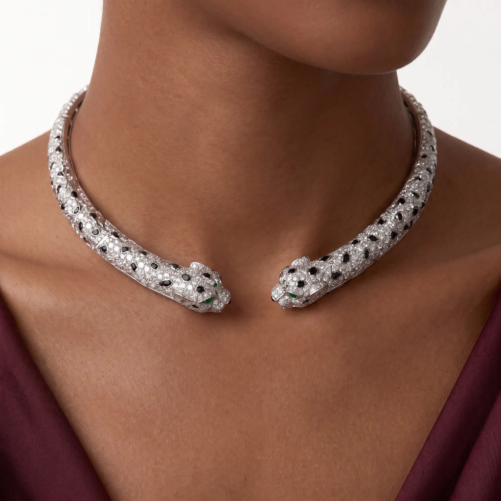 Panthère de Twin Head Torque Necklace