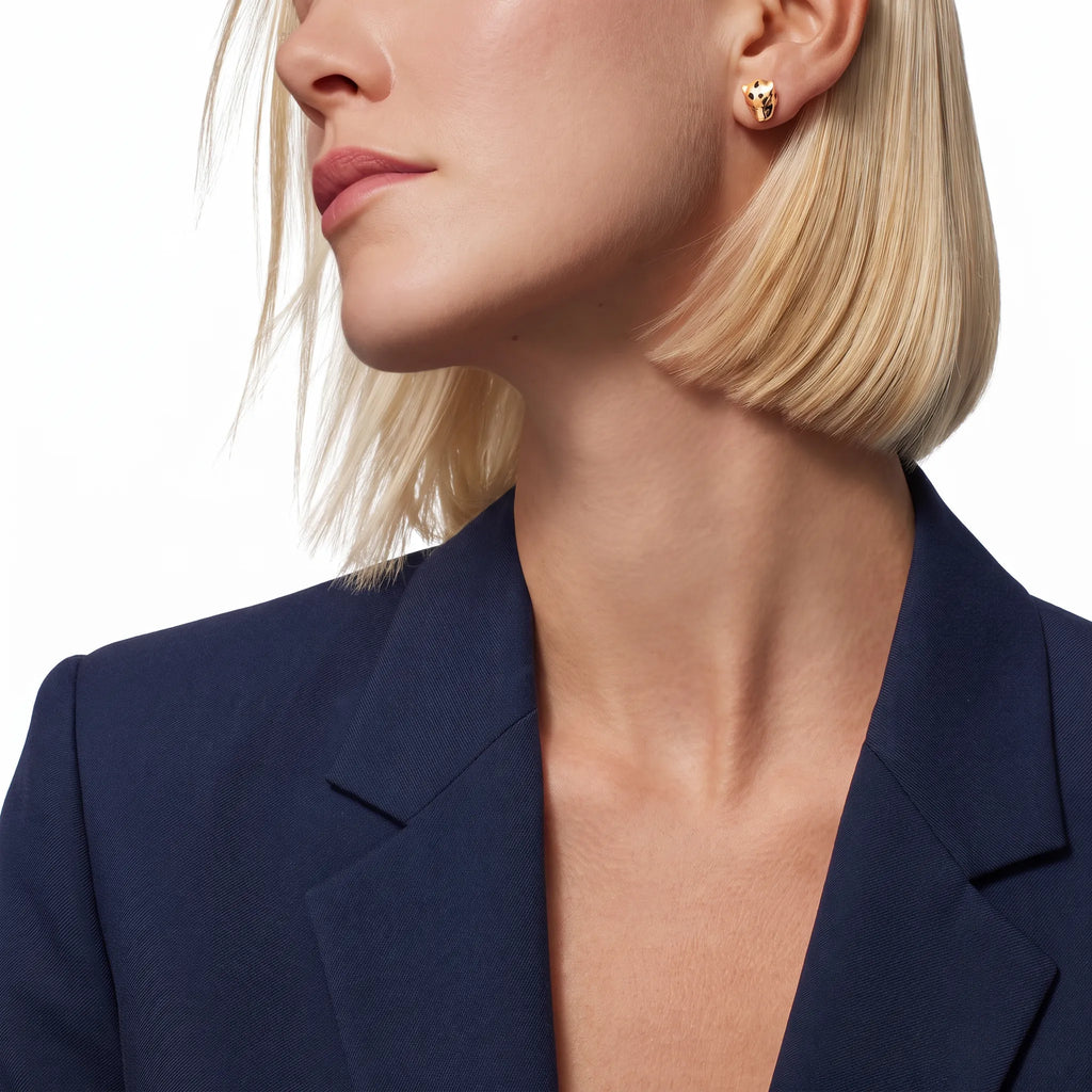 Panthere de Velours Panther Stud Earrings