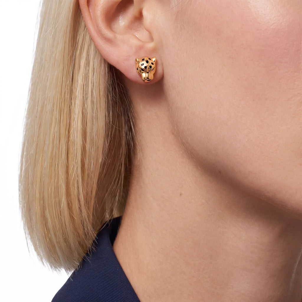 Panthere de Velours Panther Stud Earrings