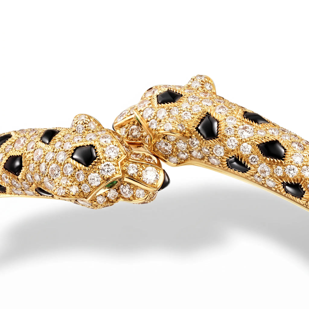 Panthère Half Pavé Small Bangle