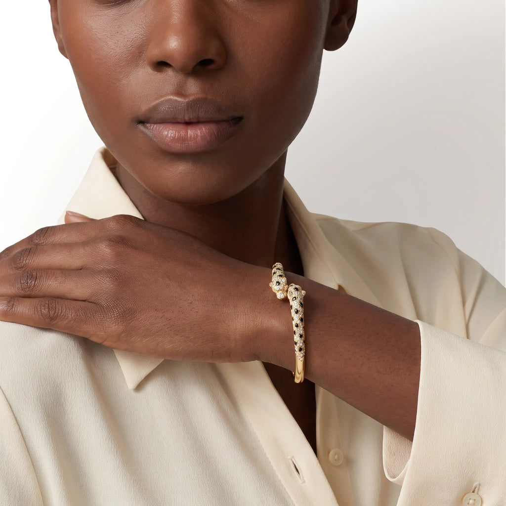 Panthère Half Pavé Small Bangle
