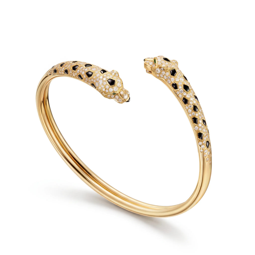 Panthère Half Pavé Small Bangle