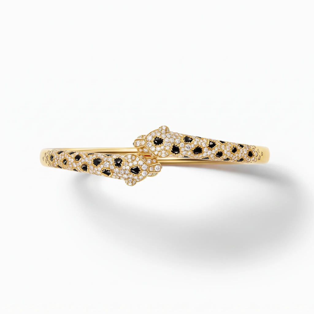 Panthère Half Pavé Small Bangle