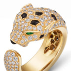 Panthère Medium Half Pavé Statement Ring