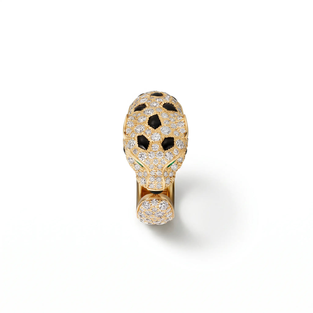 Panthère Medium Half Pavé Statement Ring