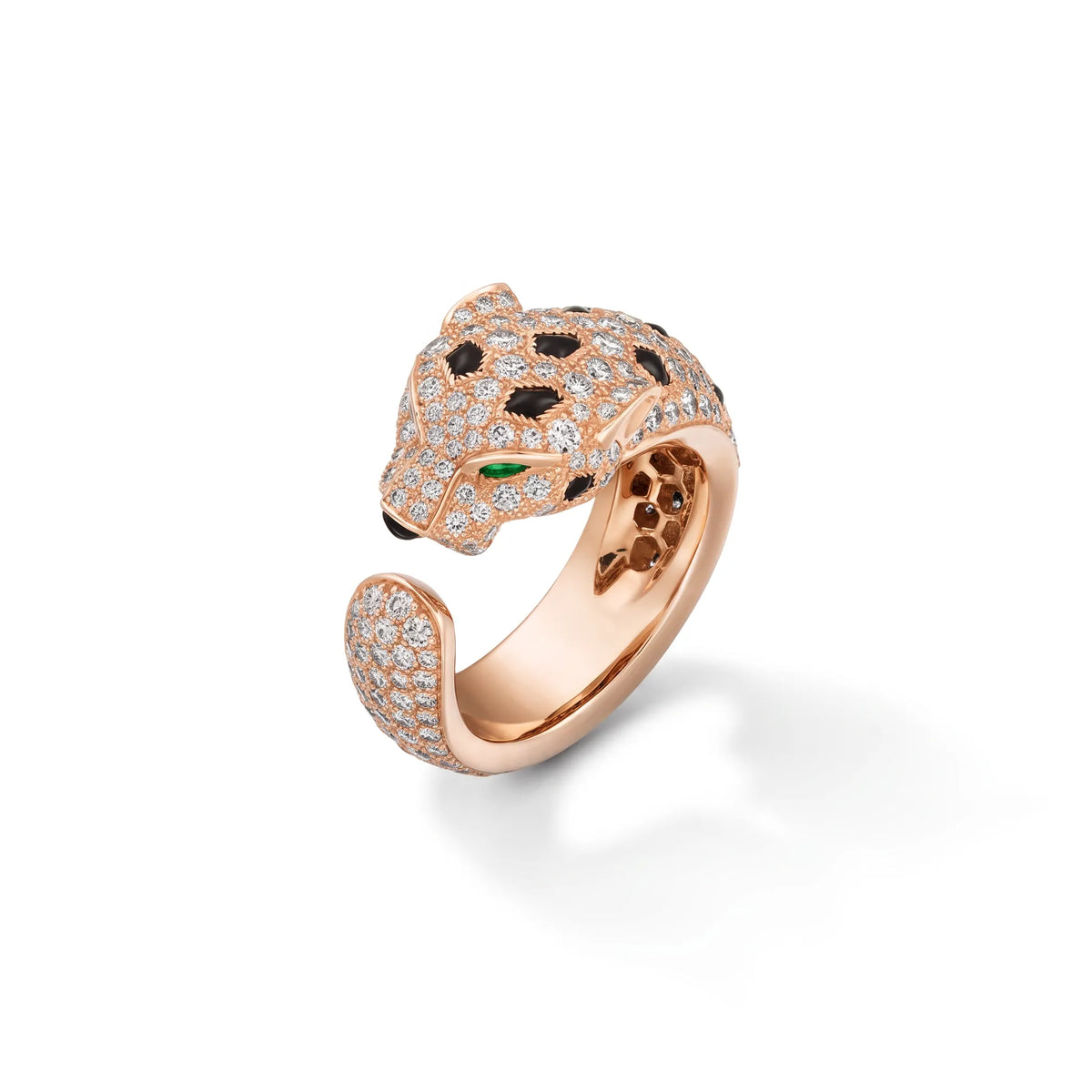 Panthère Medium Half Pavé Statement Ring