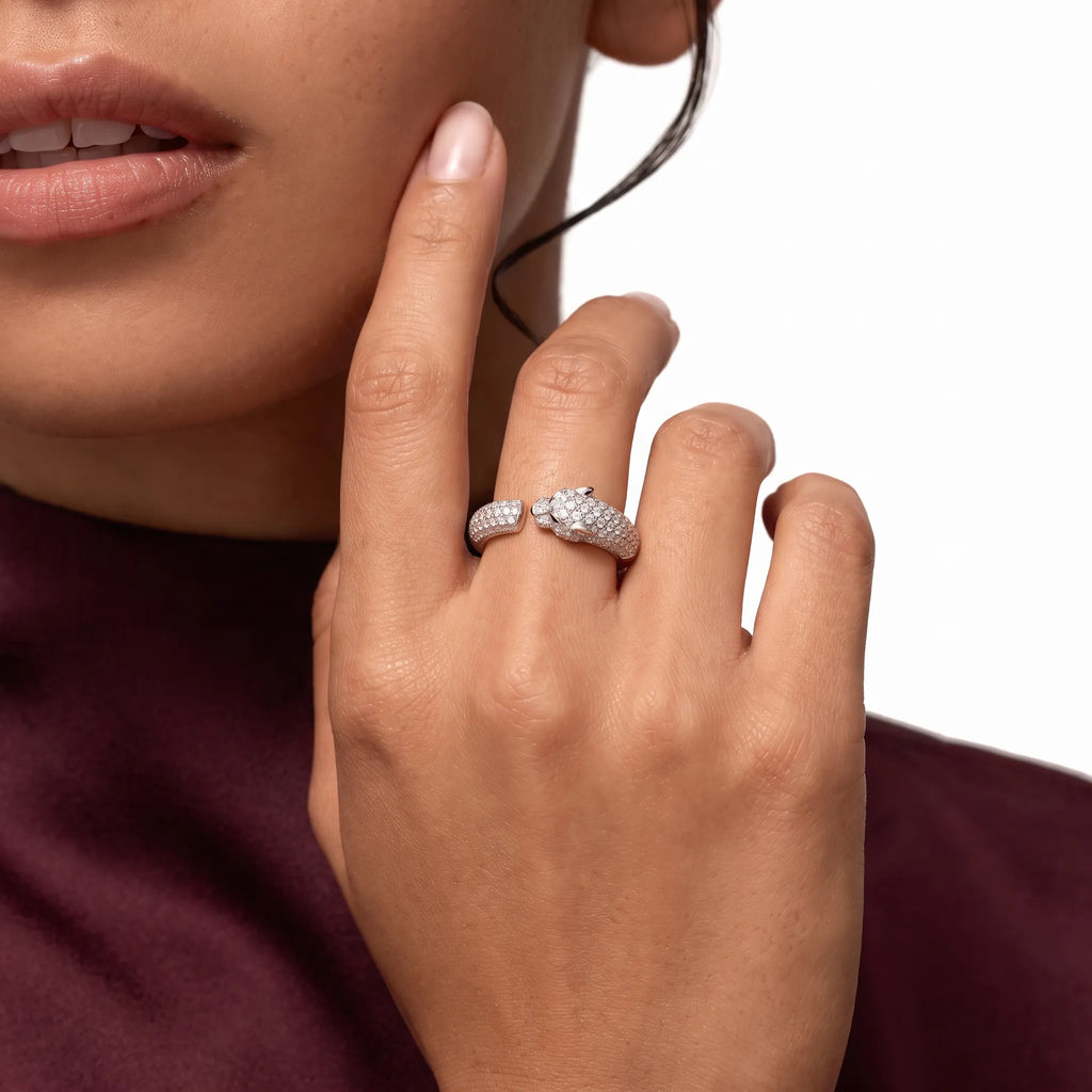 Panthère Petite Full Pavé Ring