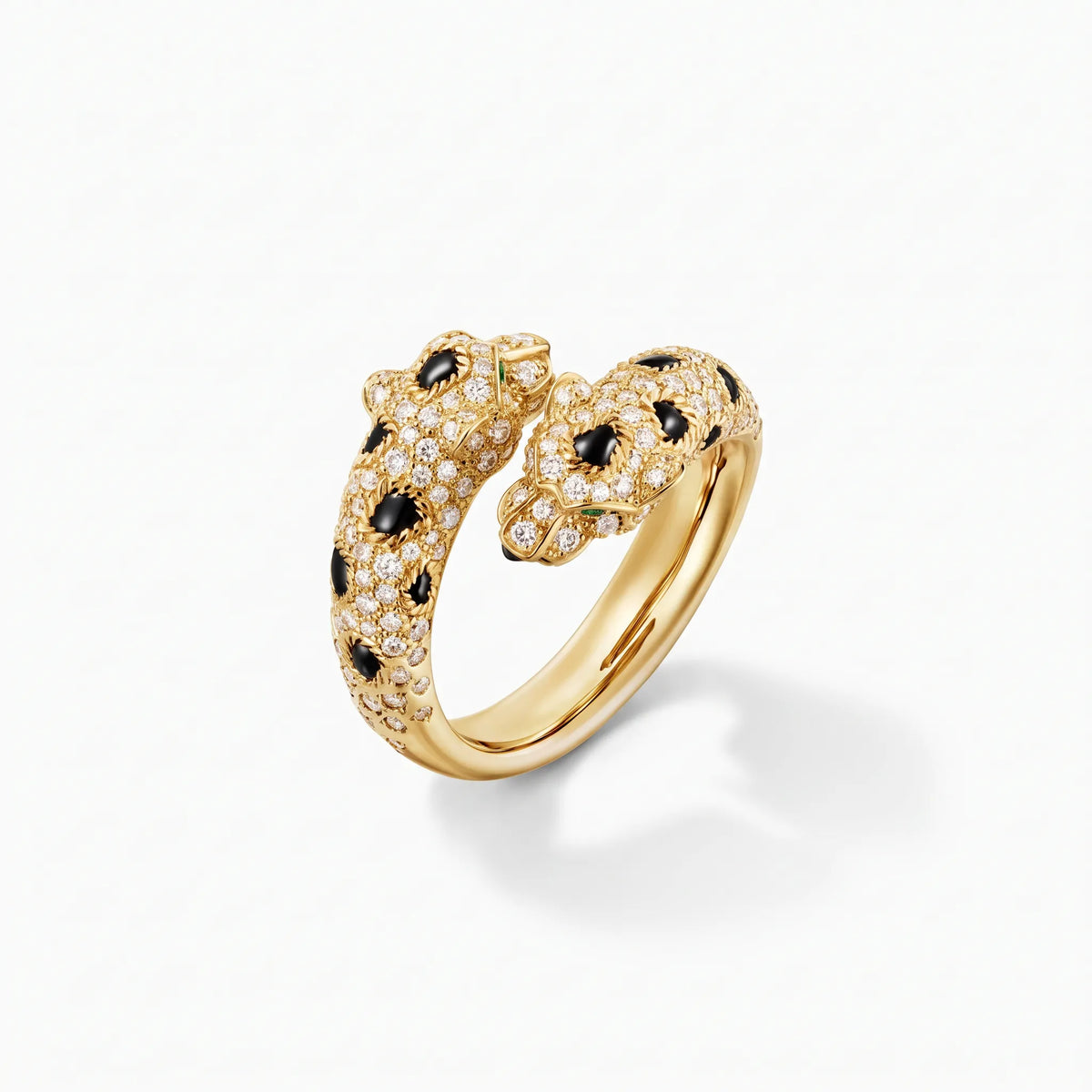 Panthère Semi Pavé Dual Head Ring