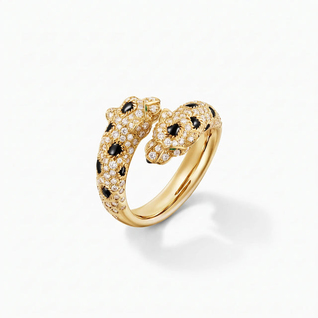 Panthère Semi Pavé Dual Head Ring