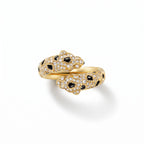 Panthère Semi Pavé Dual Head Ring