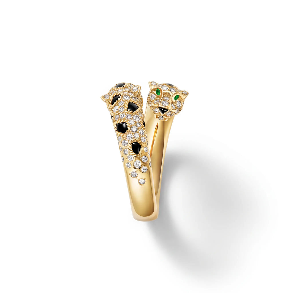 Panthère Semi Pavé Dual Head Ring