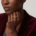 Panthère Semi Pavé Dual Head Ring