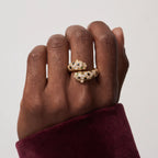 Panthère Semi Pavé Dual Head Ring