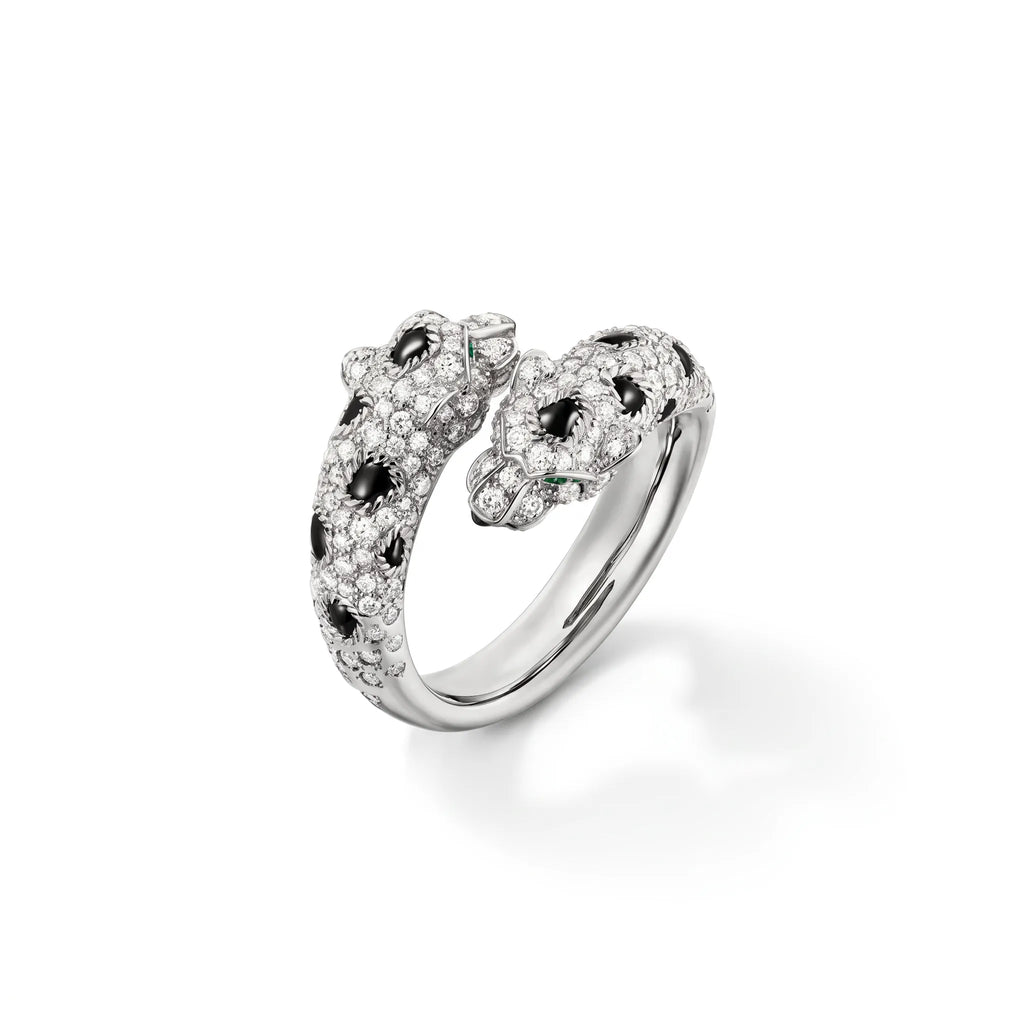 Panthère Semi Pavé Dual Head Ring