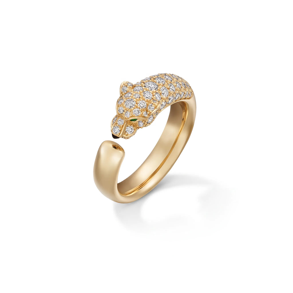 Panthère Small Half Pavé Head Ring