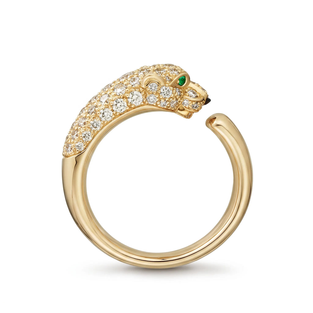 Panthère Small Half Pavé Head Ring