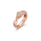 Panthère Small Half Pavé Head Ring