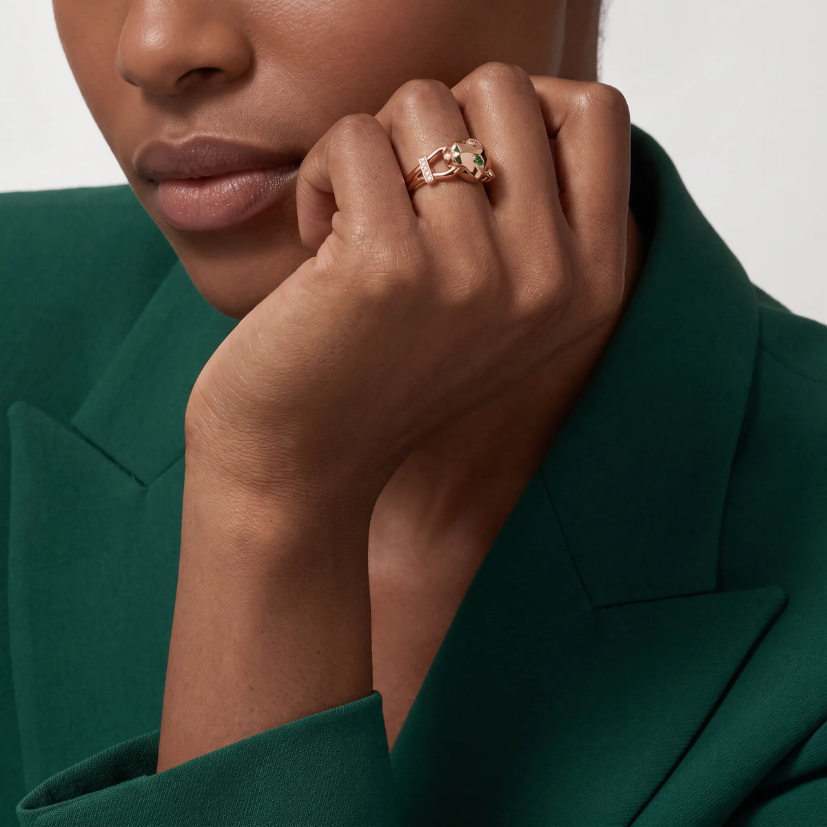 Panthère Spotted Accent Double Wrap Ring
