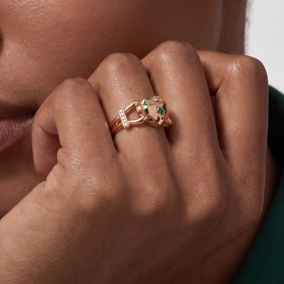 Panthère Spotted Accent Double Wrap Ring