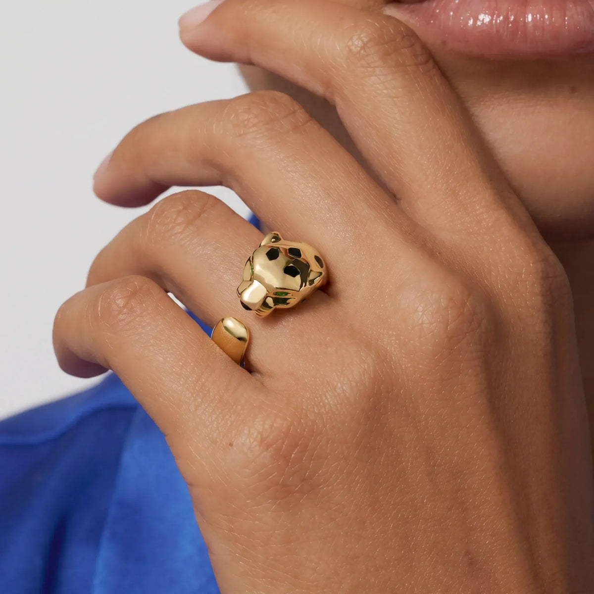 Panthère Spotted Medium Head Ring