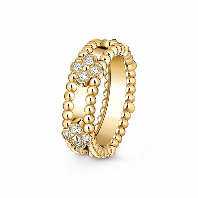 Perlee Clovers Duo Pavé Ring