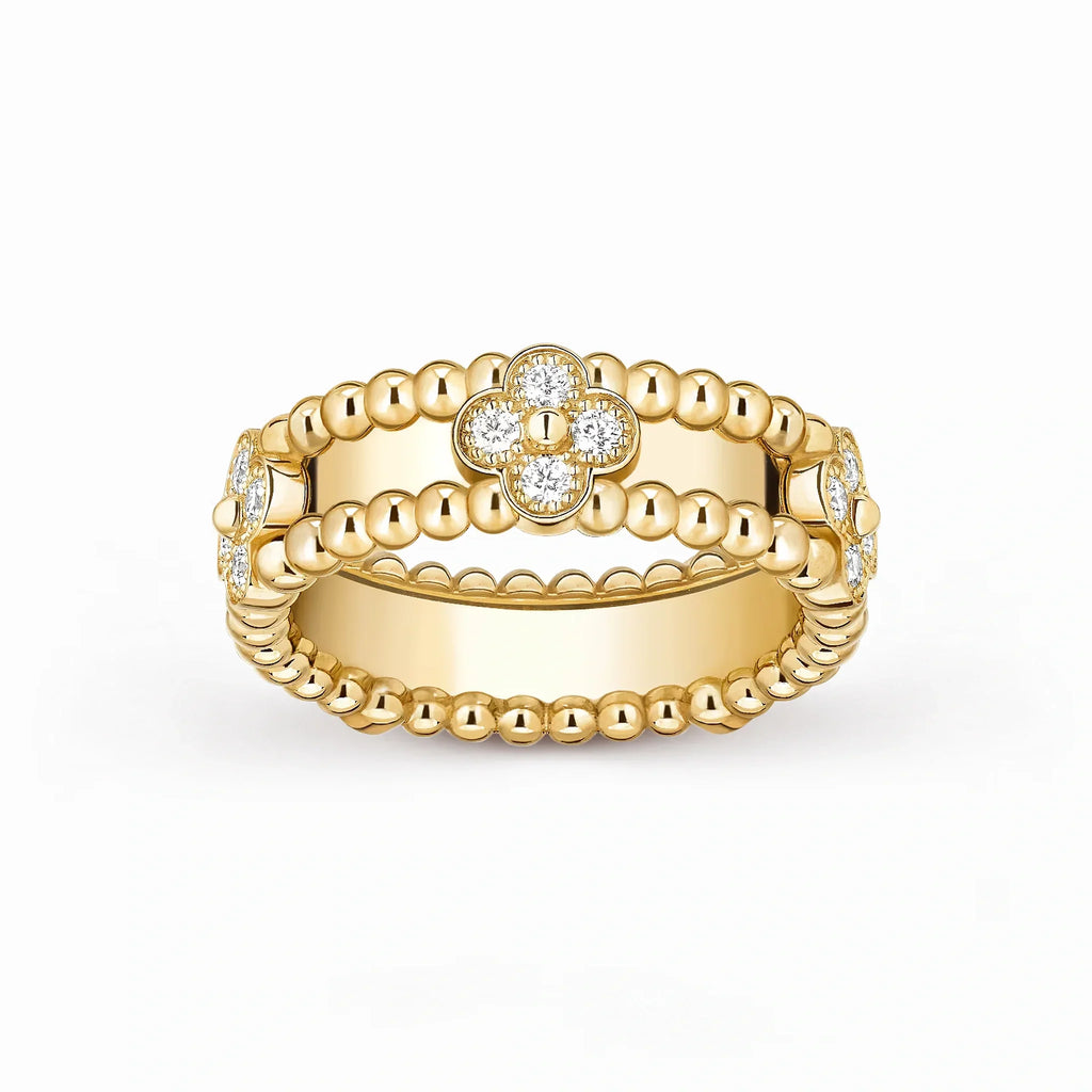 Perlee Clovers Duo Pavé Ring