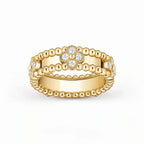 Perlee Clovers Duo Pavé Ring