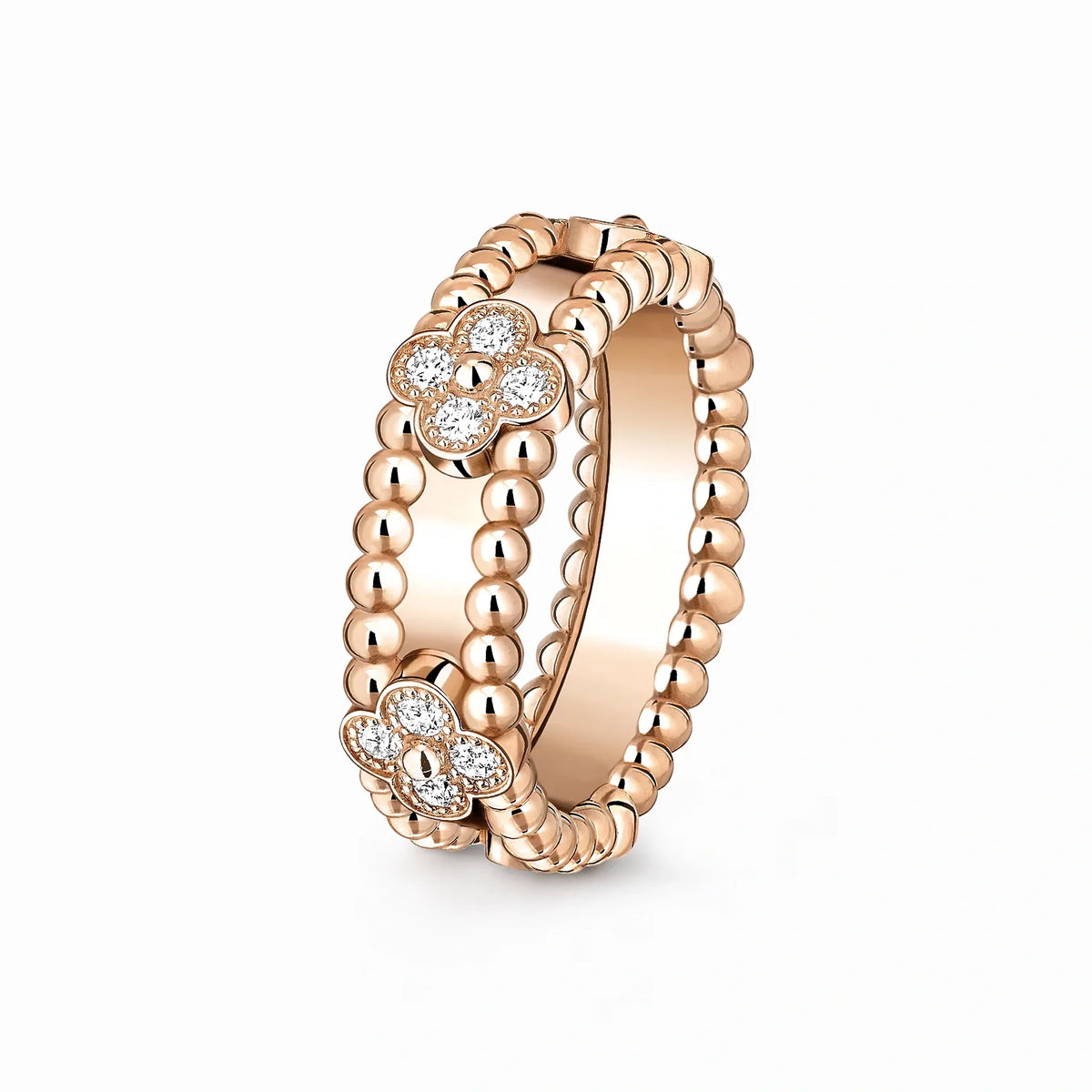 Perlee Clovers Duo Pavé Ring