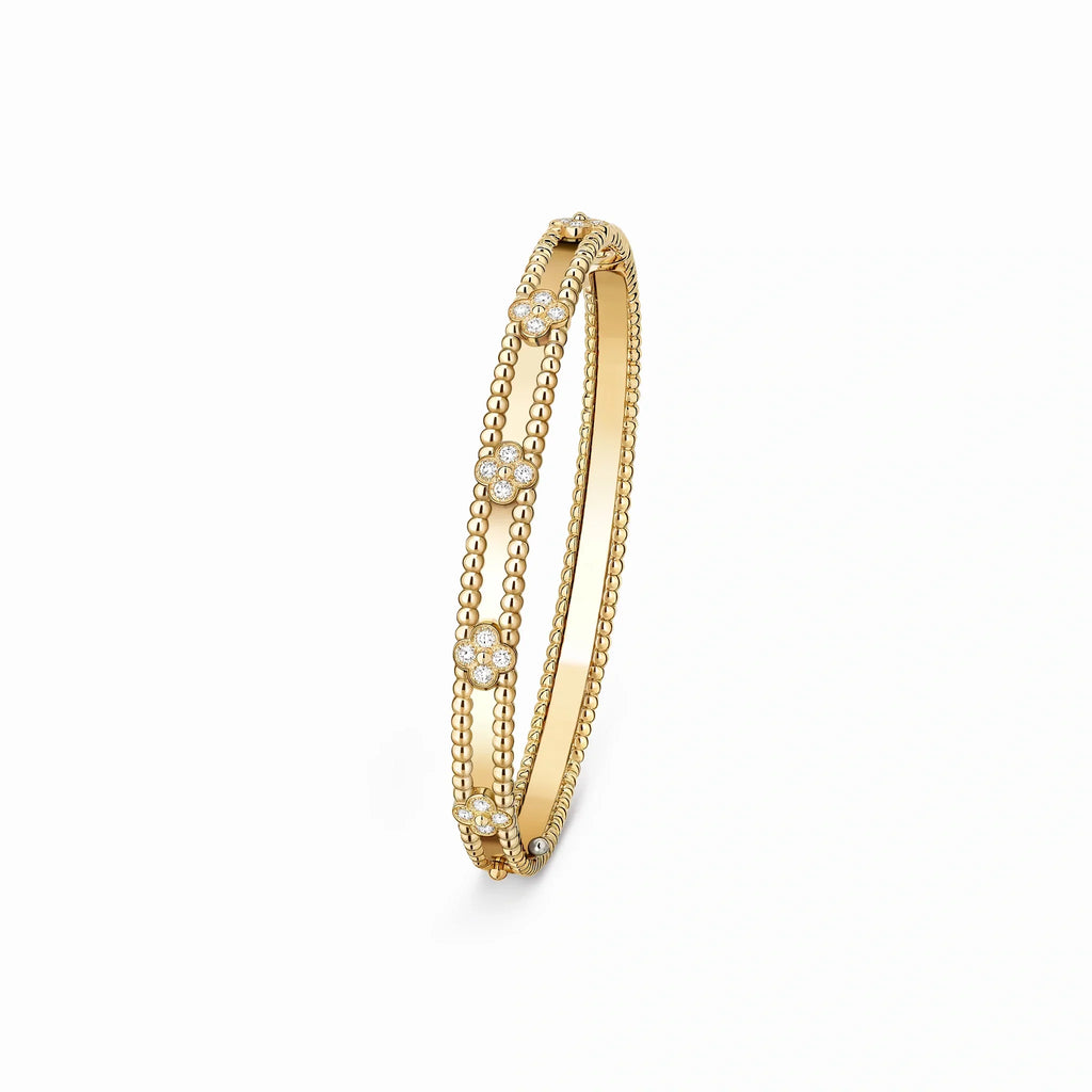 Perlee Clovers Slim Stackable Bangle