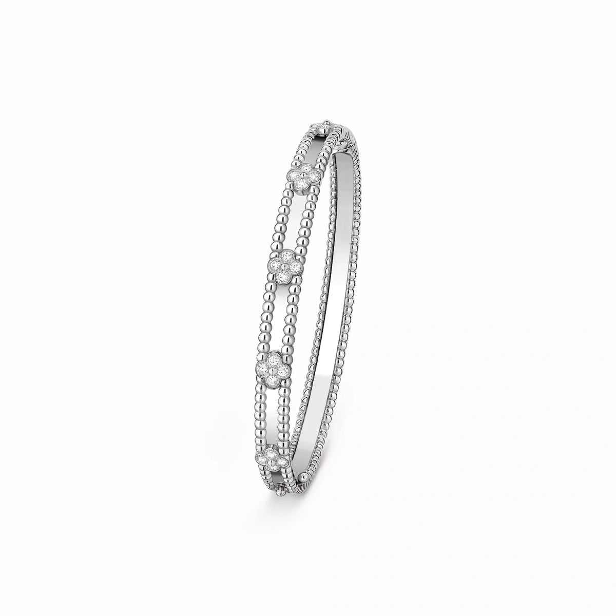 Perlee Clovers Slim Stackable Bangle