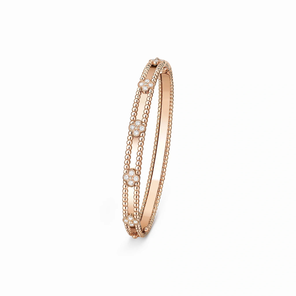 Perlee Clovers Slim Stackable Bangle
