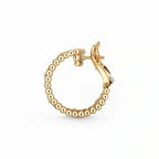 Perlee Clovers Sparkling Clover Hoop Earrings