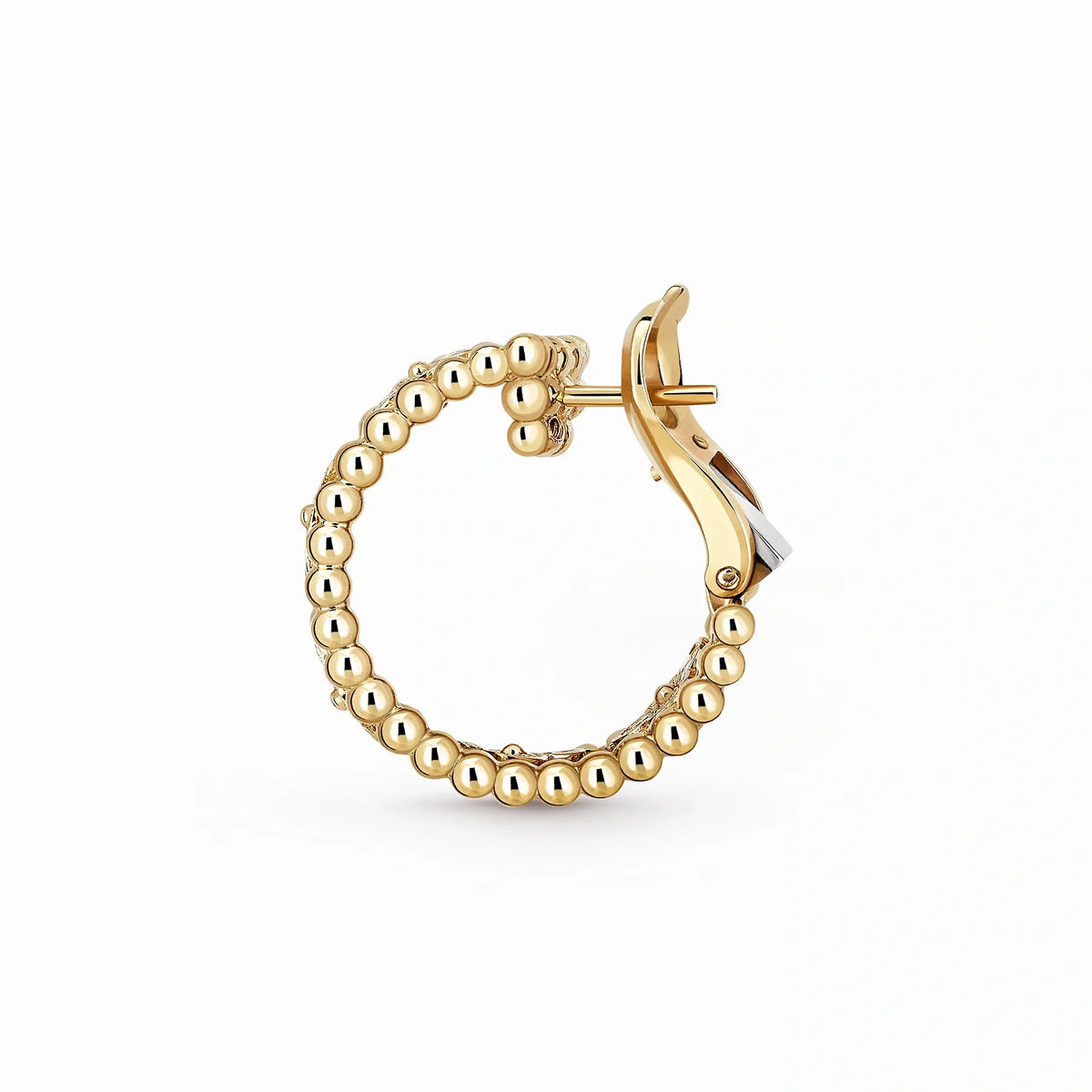 Perlee Clovers Sparkling Clover Hoop Earrings