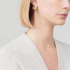 Perlee Clovers Sparkling Clover Hoop Earrings
