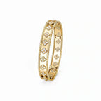Perlee Clovers Wide Beaded Bangle