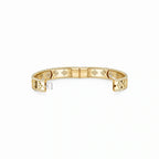 Perlee Clovers Wide Beaded Bangle