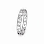 Perlee Clovers Wide Beaded Bangle