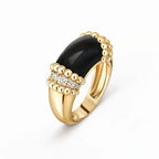 Perlee Couleurs Noire Beaded Ring