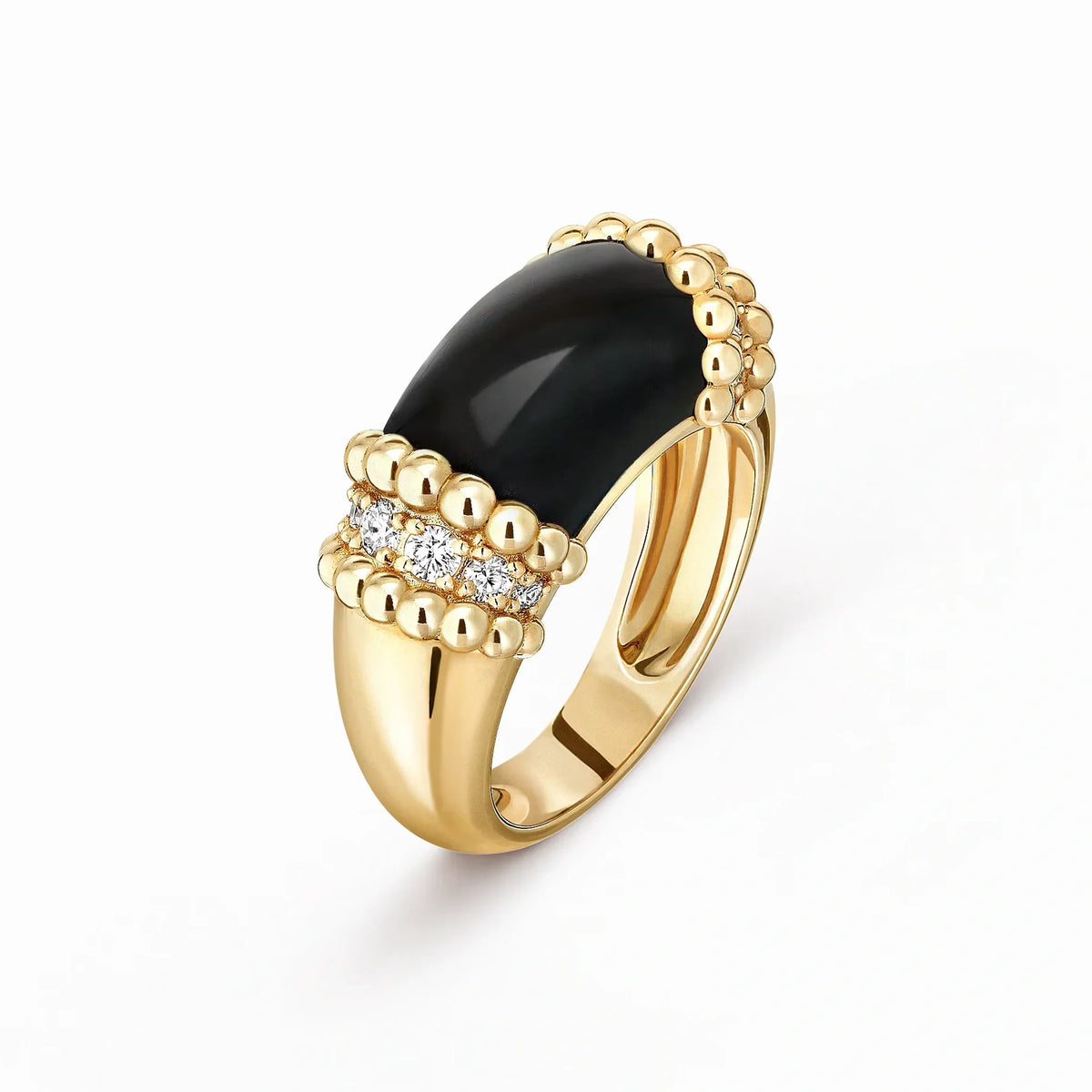 Perlee Couleurs Noire Beaded Ring