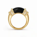 Perlee Couleurs Noire Beaded Ring