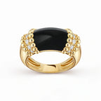 Perlee Couleurs Noire Beaded Ring
