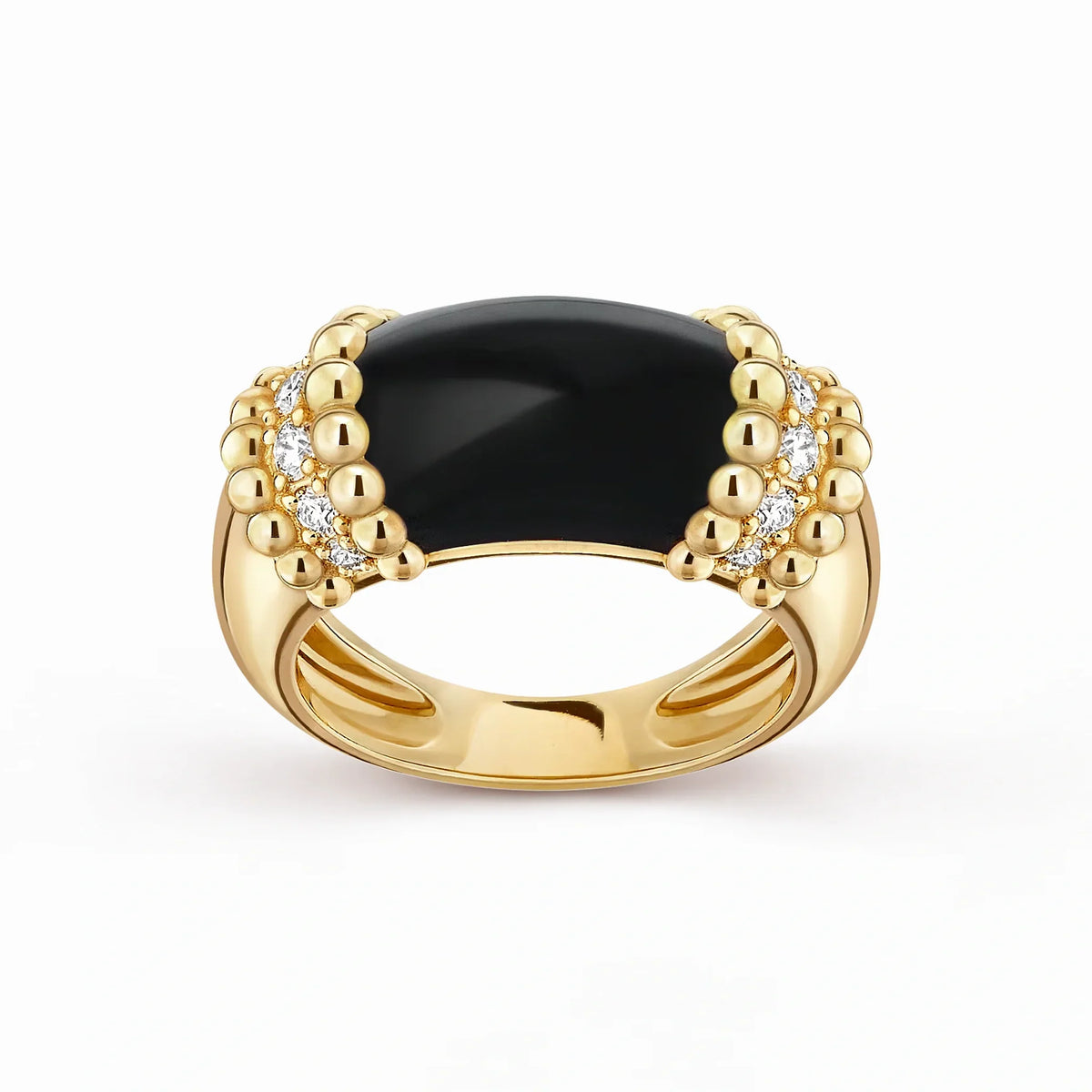 Perlee Couleurs Noire Beaded Ring