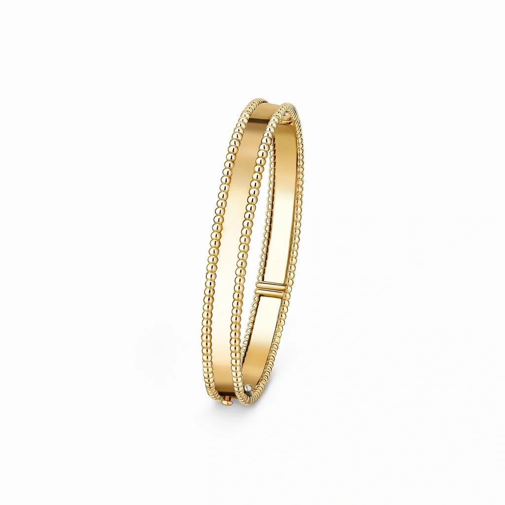 Perlee Double Beaded Rim Bangle