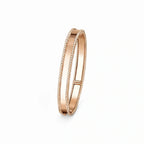 Perlee Double Beaded Rim Bangle