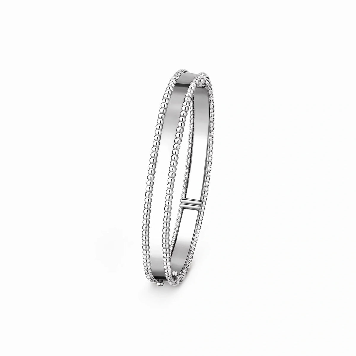 Perlee Double Beaded Rim Bangle